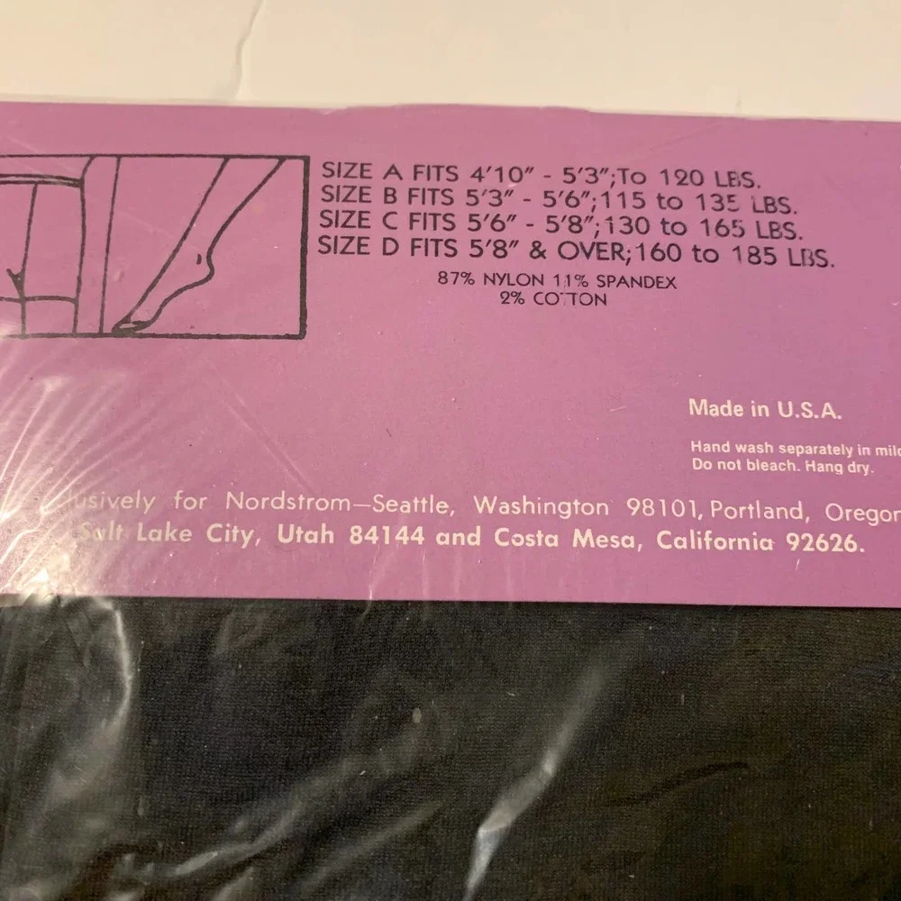 Vintage NORDSTROM Control Top Pantyhose Styles‎ #19502 & #4700 Size C NIB